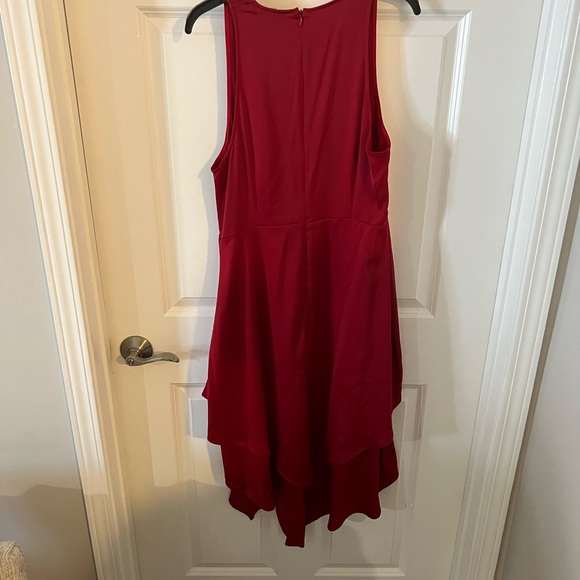 Never Worn Crimson Red XL Asymmetrical Dress - Picture 4 of 5